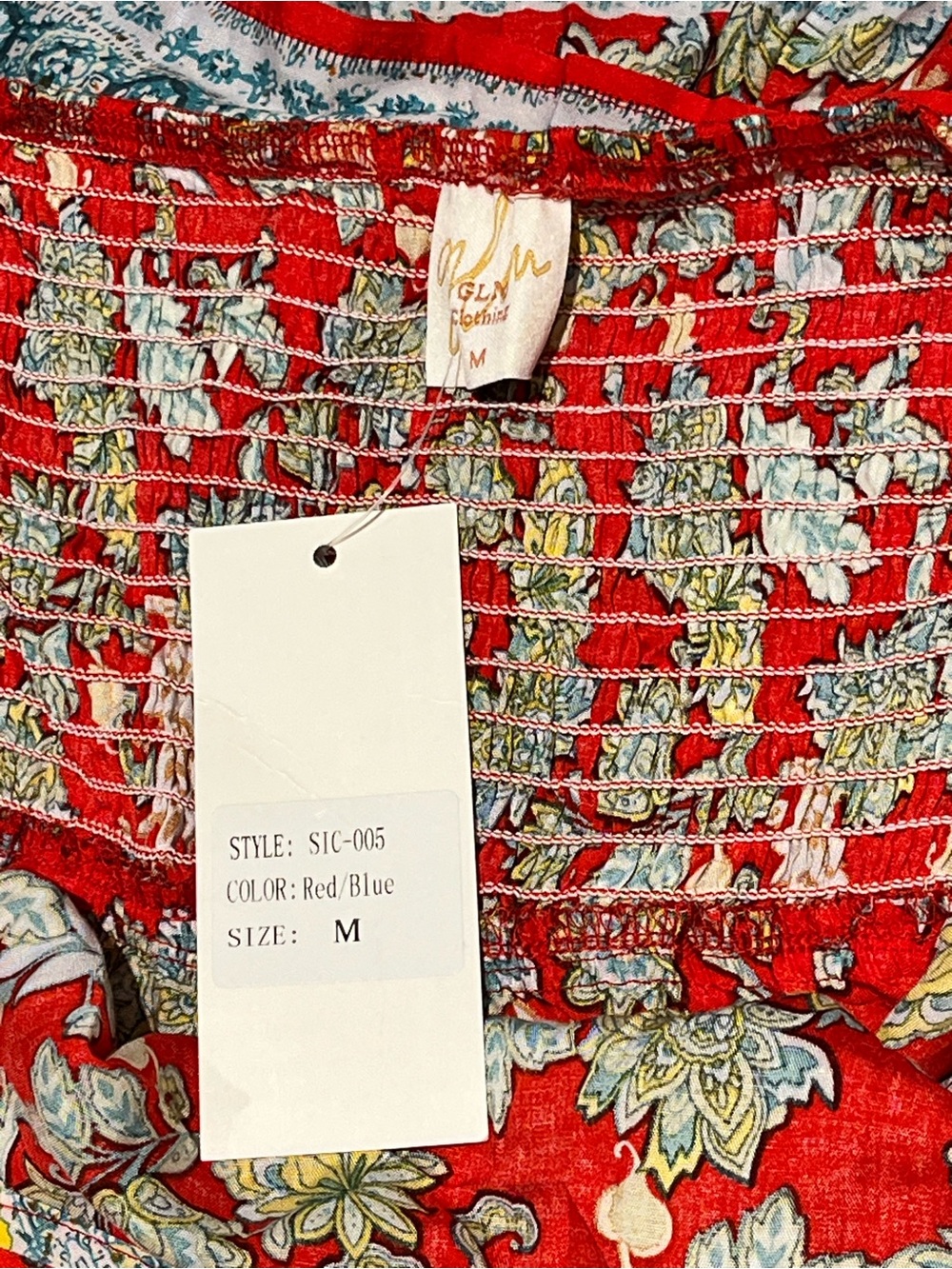 GLM Clothing Red Floral Maxi Dress Medium - Picture 10 of 10